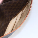 CELINE Macadam Canvas Shoulder Bag PVC Leather Brown Gold Auth 154705-21