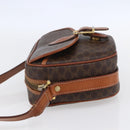 CELINE Macadam Canvas Shoulder Bag PVC Leather Brown Gold Auth 154705-4