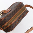 CELINE Macadam Canvas Shoulder Bag PVC Leather Brown Gold Auth 154705-6