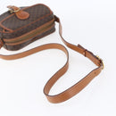 CELINE Macadam Canvas Shoulder Bag PVC Leather Brown Gold Auth 154705-7