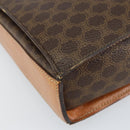 CELINE Macadam Canvas Shoulder Bag PVC Leather Brown Gold Auth 154706-12