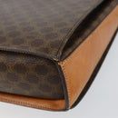 CELINE Macadam Canvas Shoulder Bag PVC Leather Brown Gold Auth 154706-13