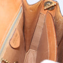 CELINE Macadam Canvas Shoulder Bag PVC Leather Brown Gold Auth 154706-19