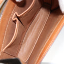 CELINE Macadam Canvas Shoulder Bag PVC Leather Brown Gold Auth 154706-23