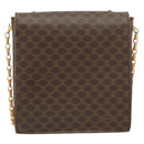 CELINE Macadam Canvas Shoulder Bag PVC Leather Brown Gold Auth 154706-3