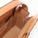 CELINE Macadam Canvas Hand Bag PVC Leather Brown Gold Auth 154707V-21