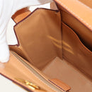 CELINE Macadam Canvas Hand Bag PVC Leather Brown Gold Auth 154707V-22