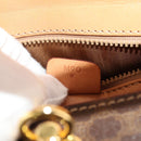 CELINE Macadam Canvas Hand Bag PVC Leather Brown Gold Auth 154707V-11