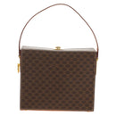 CELINE Macadam Canvas Hand Bag PVC Leather Brown Gold Auth 154707V-2