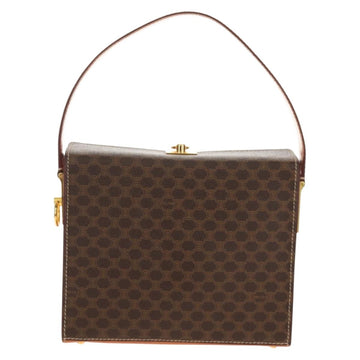 CELINE Macadam Canvas Hand Bag PVC Leather Brown Gold Auth 154707V - 0