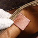 CELINE Macadam Canvas Tote Bag PVC Leather Brown Gold Auth 154708-16