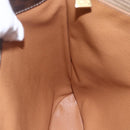 CELINE Macadam Canvas Tote Bag PVC Leather Brown Gold Auth 154708-19