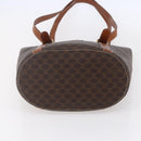 CELINE Macadam Canvas Tote Bag PVC Leather Brown Gold Auth 154708-9