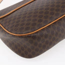 CELINE Macadam Canvas Shoulder Bag PVC Leather Brown Gold Auth 154709-13