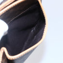 CELINE Macadam Canvas Shoulder Bag PVC Leather Brown Gold Auth 154709-19