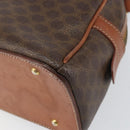CELINE Macadam Canvas Hand Bag PVC Leather Brown Gold Auth 154710-8