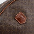 CELINE Macadam Canvas Hand Bag PVC Leather Brown Gold Auth 154710-18