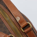 CELINE Macadam Canvas Hand Bag PVC Leather Brown Gold Auth 154710-9