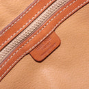 CELINE Macadam Canvas Hand Bag PVC Leather Brown Gold Auth 154710-20