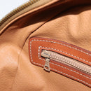 CELINE Macadam Canvas Hand Bag PVC Leather Brown Gold Auth 154710-23