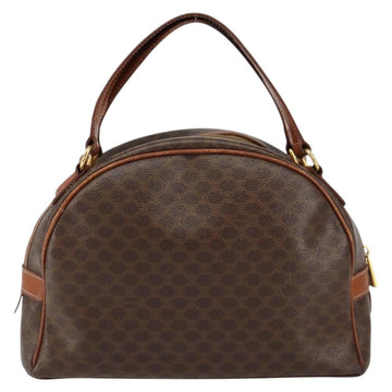 CELINE Macadam Canvas Hand Bag PVC Leather Brown Gold Auth 154710 - 0