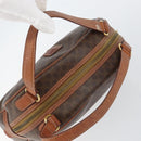 CELINE Macadam Canvas Hand Bag PVC Leather Brown Gold Auth 154710-6