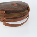 CELINE Macadam Canvas Hand Bag PVC Leather Brown Gold Auth 154710-7