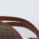 CELINE Macadam Canvas Hand Bag PVC Leather Brown Gold Auth 154710-14