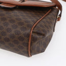 CELINE Macadam Canvas Shoulder Bag PVC Leather Brown Gold Auth 154711-9