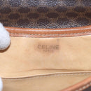 CELINE Macadam Canvas Shoulder Bag PVC Leather Brown Gold Auth 154711-10