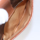 CELINE Macadam Canvas Shoulder Bag PVC Leather Brown Gold Auth 154711-20