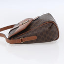 CELINE Macadam Canvas Shoulder Bag PVC Leather Brown Gold Auth 154711-3
