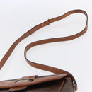 CELINE Macadam Canvas Shoulder Bag PVC Leather Brown Gold Auth 154711-8