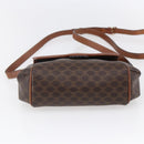 CELINE Macadam Canvas Shoulder Bag PVC Leather Brown Gold Auth 154711-5