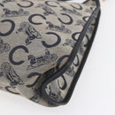 CELINE C Sulky Shoulder Bag Canvas Navy Gold Auth 154713-12