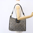 CELINE C Sulky Shoulder Bag Canvas Navy Gold Auth 154713-20