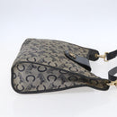 CELINE C Sulky Shoulder Bag Canvas Navy Gold Auth 154713-5