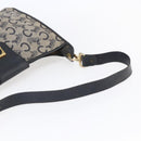 CELINE C Sulky Shoulder Bag Canvas Navy Gold Auth 154713-7