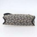 CELINE C Sulky Shoulder Bag Canvas Navy Gold Auth 154713-9