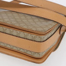 CELINE Macadam Canvas Shoulder Bag PVC Beige Gold Auth 154715-15