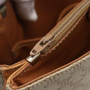 CELINE Macadam Canvas Shoulder Bag PVC Beige Gold Auth 154715-9