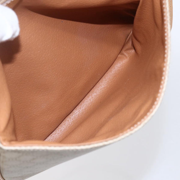 CELINE Macadam Canvas Shoulder Bag PVC Beige Gold Auth 154715