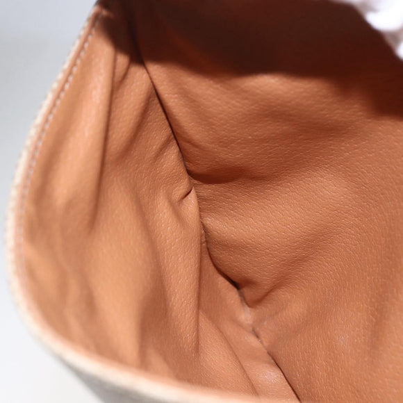 CELINE Macadam Canvas Shoulder Bag PVC Beige Gold Auth 154715