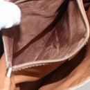 CELINE Macadam Canvas Shoulder Bag PVC Beige Gold Auth 154715-11