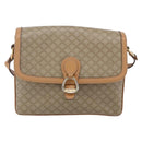 CELINE Macadam Canvas Shoulder Bag PVC Beige Gold Auth 154715-13