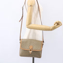 CELINE Macadam Canvas Shoulder Bag PVC Beige Gold Auth 154715-23