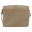 CELINE Macadam Canvas Shoulder Bag PVC Beige Gold Auth 154715-2