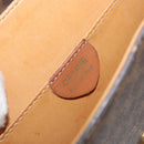 CELINE Macadam Canvas Medallion Hand Bag PVC Leather Brown Gold Auth 154716-18