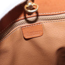 CELINE Macadam Canvas Shoulder Bag PVC Leather Brown Gold Auth 154717-19