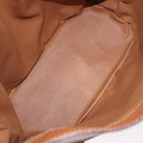 CELINE Macadam Canvas Shoulder Bag PVC Leather Brown Gold Auth 154717-10